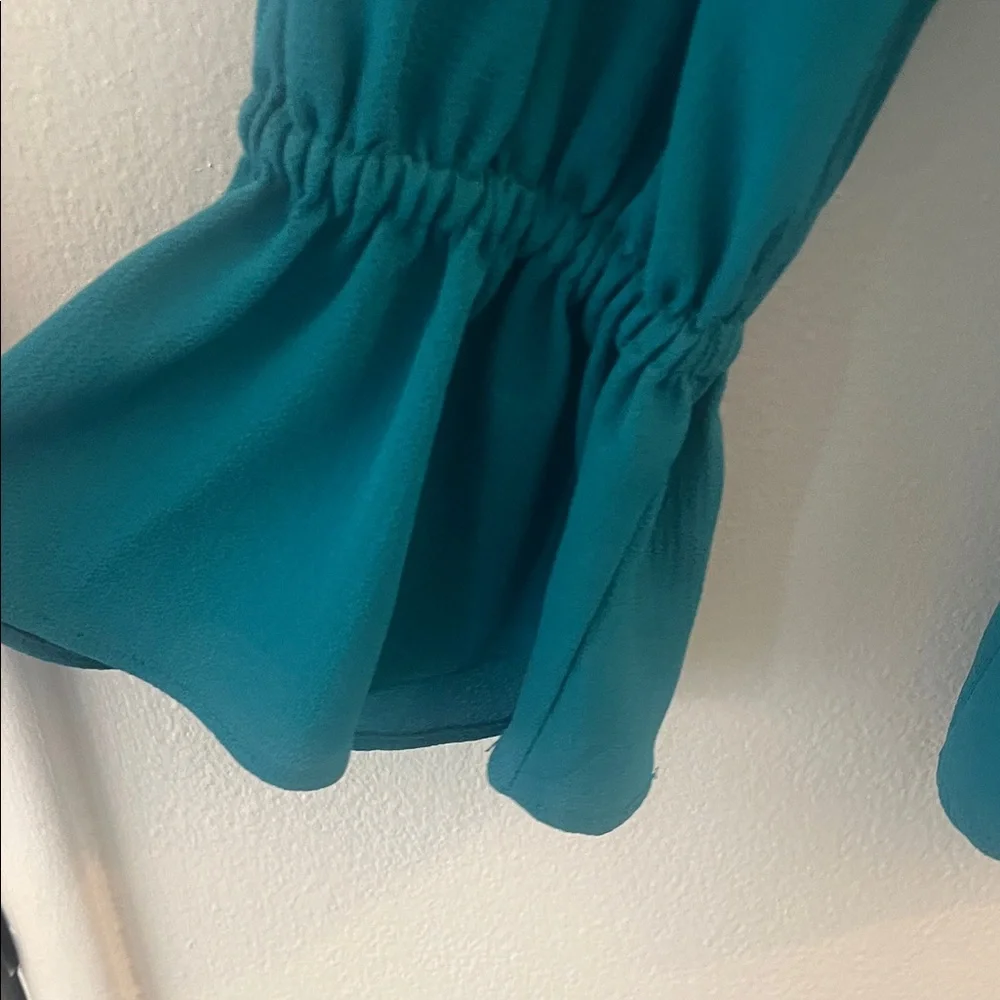Juicy Teal V-Neck Women's Top